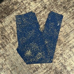 Size 4 blue/gold shimmer Ziya leggings light n tights